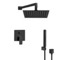 Matte Black Shower Set With Rain Shower Head and Hand Shower